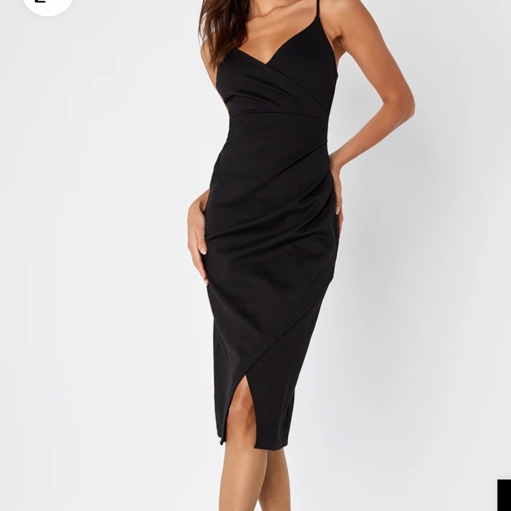 All this appeal black bodycon midi dress - cocktail / formal / dressy